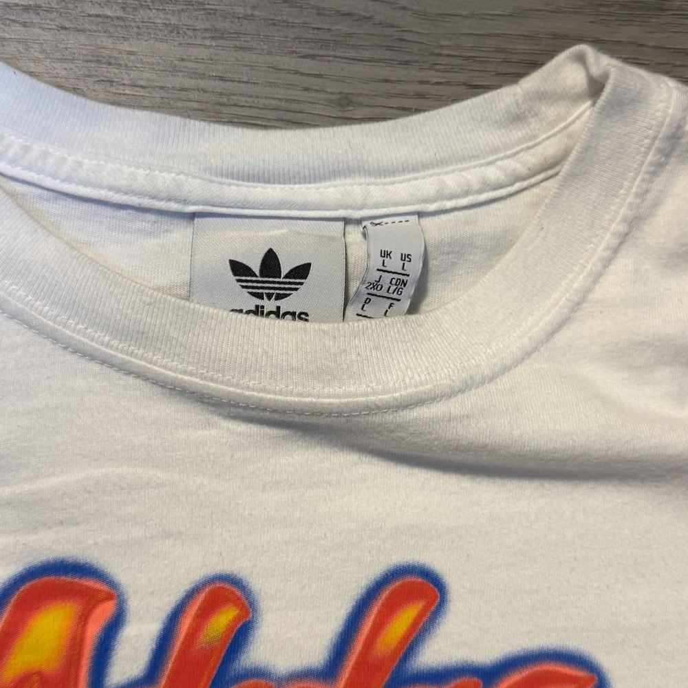 Adidas Originals Graphic T Shirt Men's L White Trefoil Logo Streetwear Tee - Picture 4 of 10